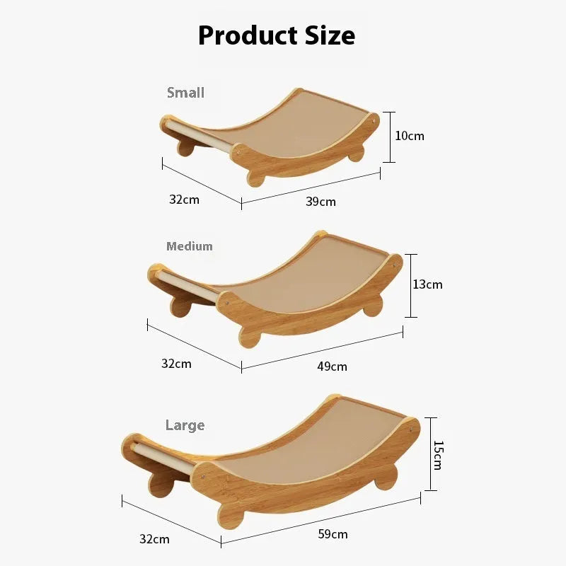 U-shaped sisal fibre cat scratching board recliner lounge chair in pastoral style