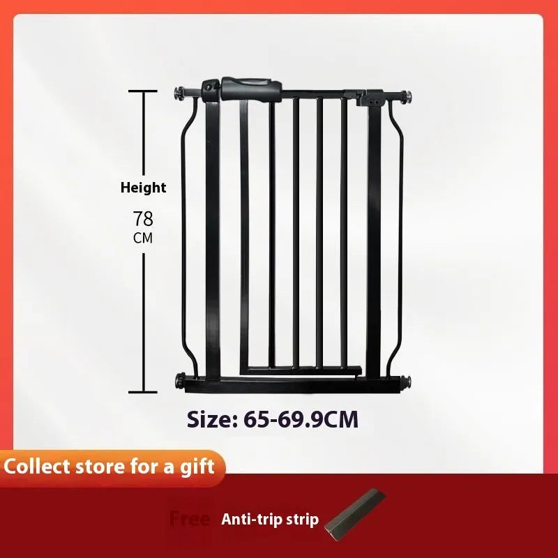 Baby safety gate plastic barrier 78cm high adjustable width 61-85.9cm white model for stairs