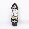 White 31-inch maple skateboard for street scooting with unisex design