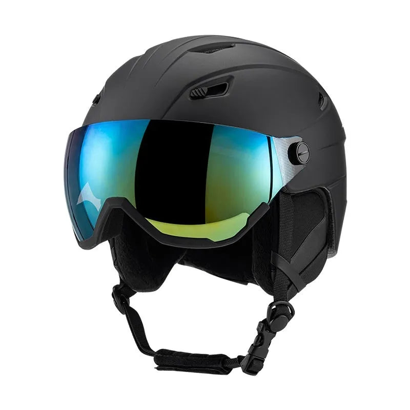 Unisex moulded skiing helmet cover in solid colour with PC shell and EPS liner, seven colour options, sizes S to XL