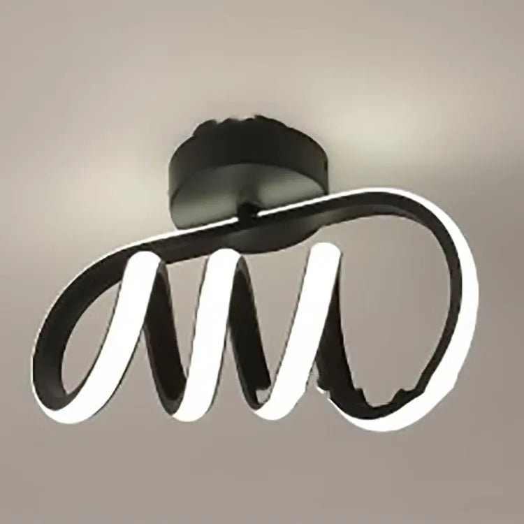 Clover LED ceiling lamp 50cm 61W modern Nordic design black finish living room bedroom ceiling light