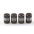 Set of aluminium alloy colour car tyre valve caps in various colours including red, blue, silver, and gold