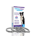 Pack of four monochrome patterned dog anxiety collars in assorted colours, made from TPR material.