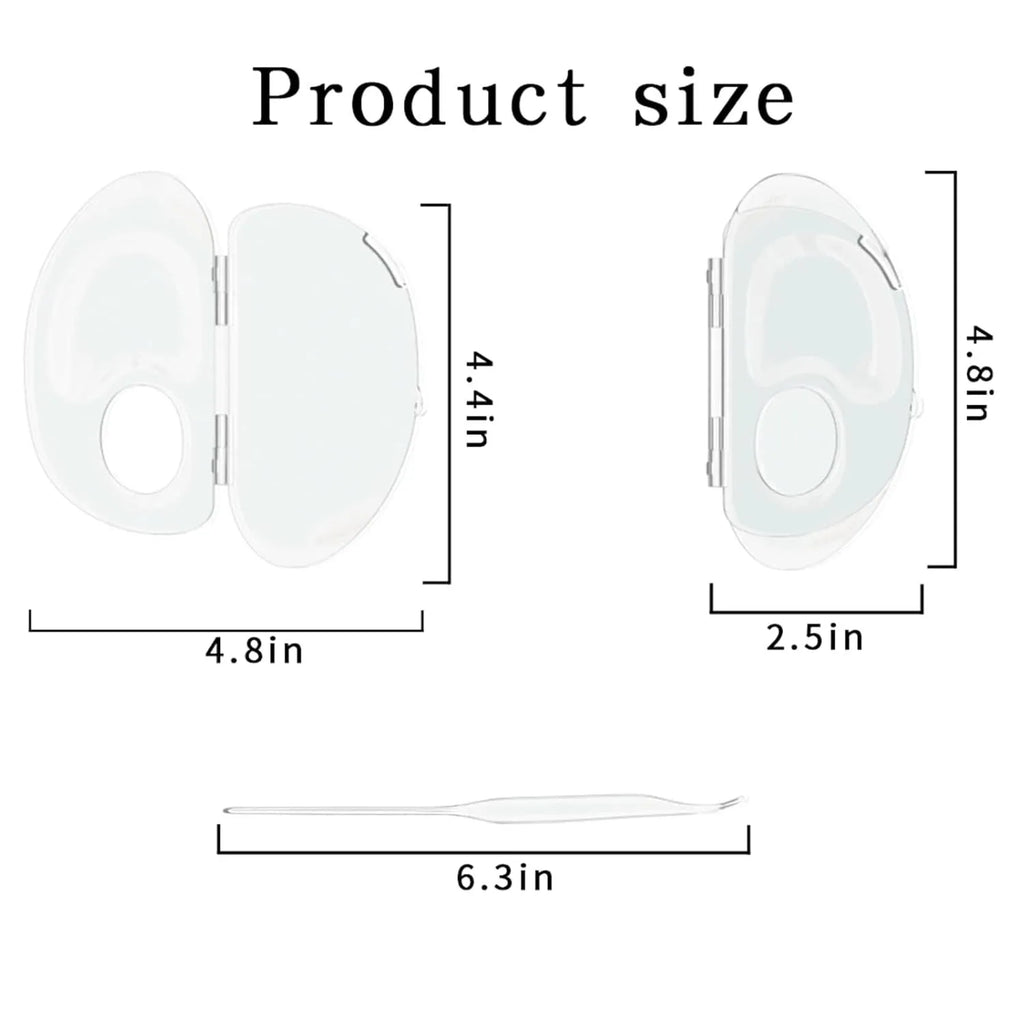 Transparent acrylic makeup mixing palette with storage groove and colour test zones