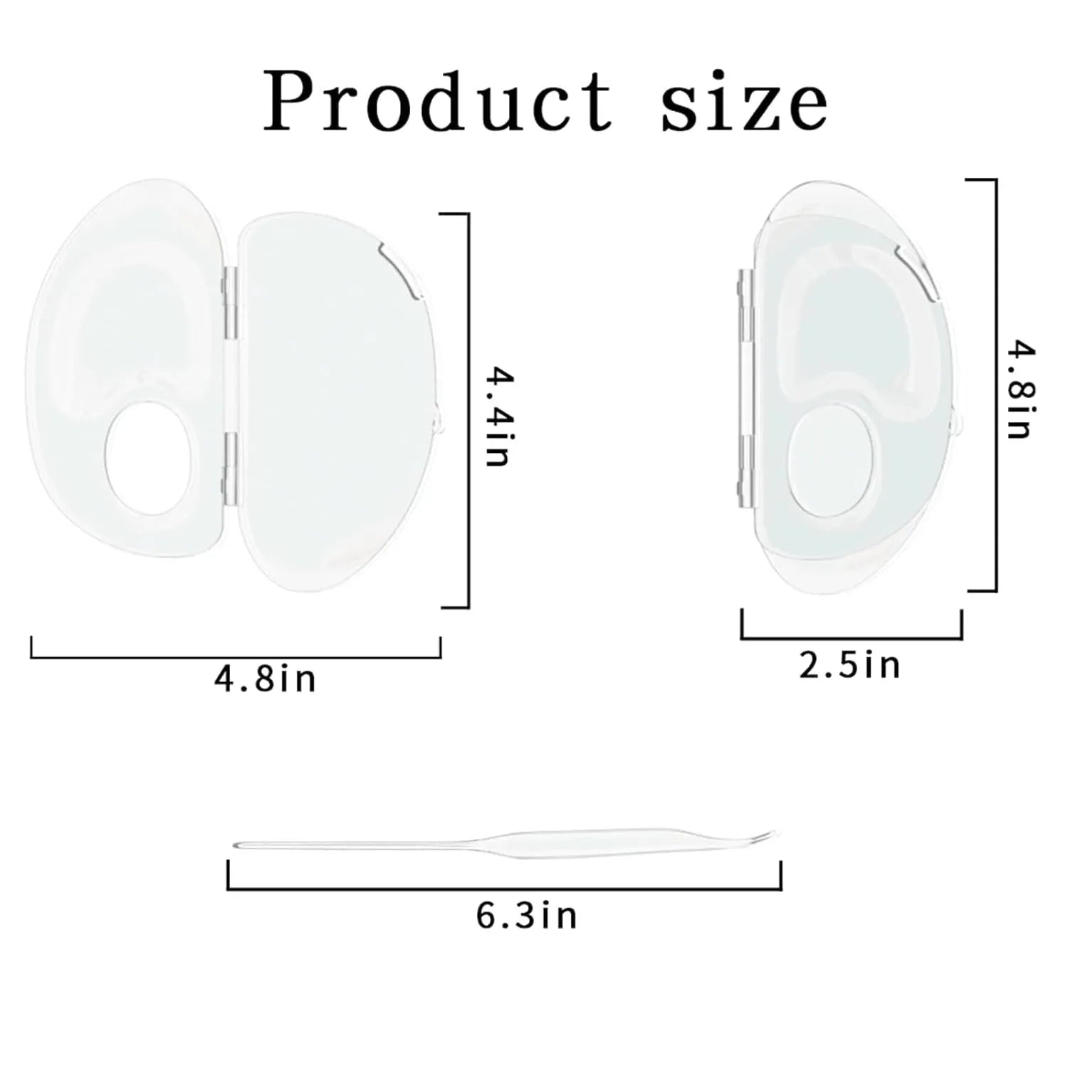 Transparent acrylic makeup mixing palette with storage groove and colour test zones