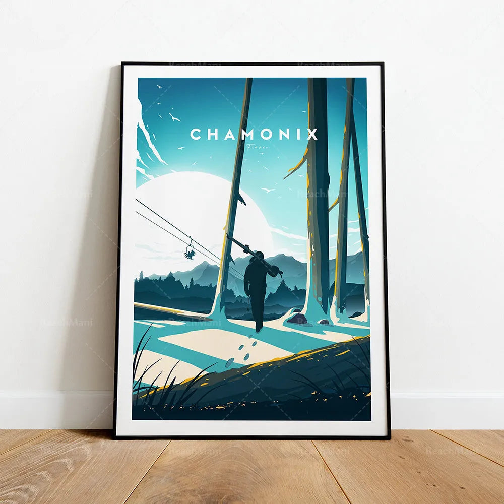 Frameless rectangular canvas wall art print in 50x70cm modern decorative style for living room