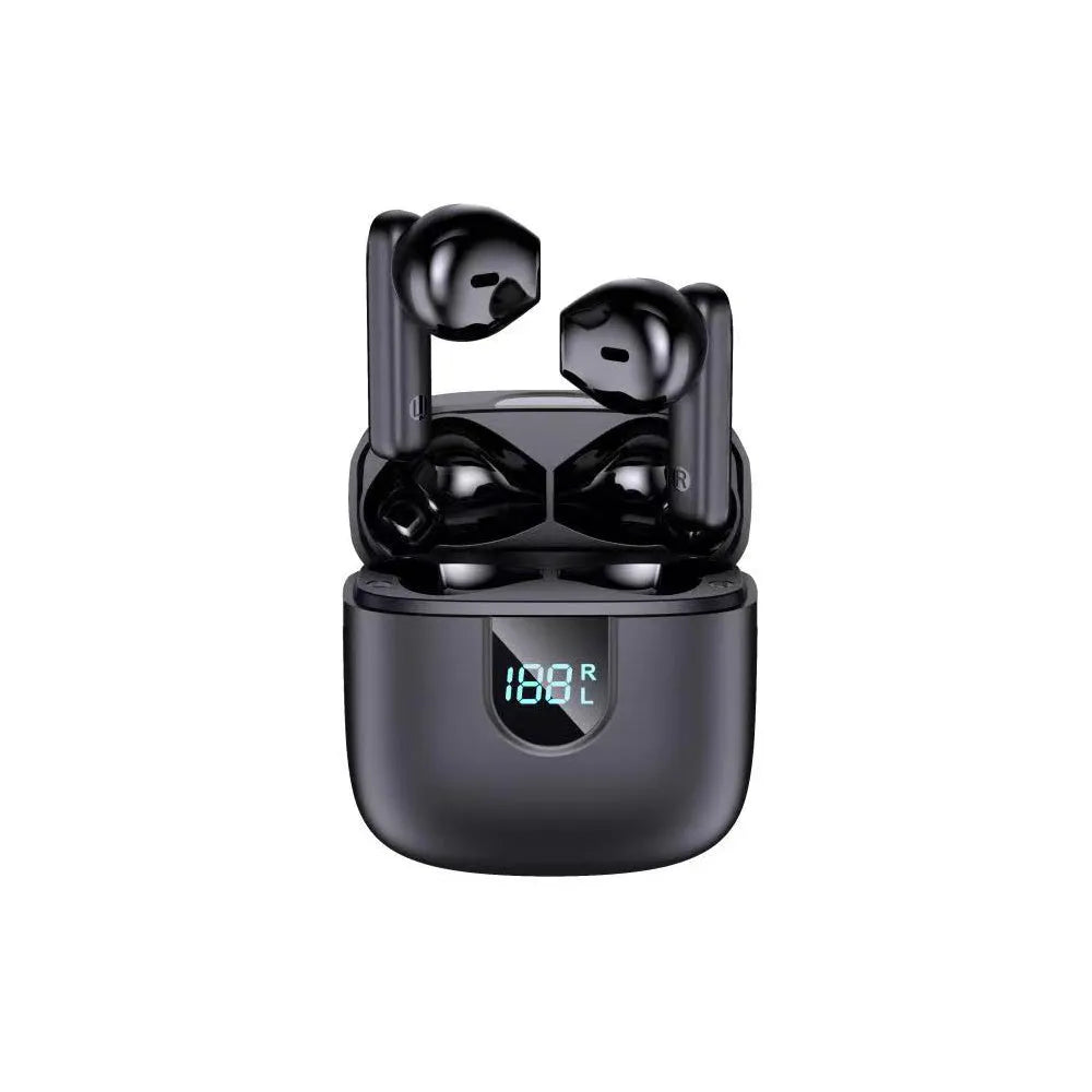 A18 wireless Bluetooth headset in-ear with digital display, PC ABS material, black colour