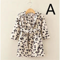 Children's thickened flannel bathrobe in a printed pattern, available in multiple colours and sizes 100-140cm