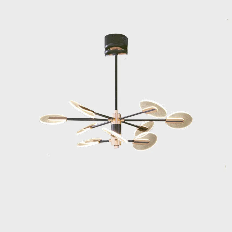 Iron frame and acrylic body LED chandelier pendant light with multiple heads