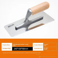 Stainless steel putty scraper with wooden handle for floor and wall surfaces