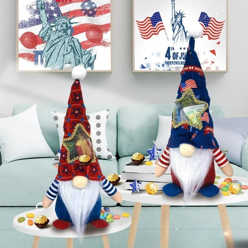 Faceless baby doll Rudolf ornament set with candy bag decoration
