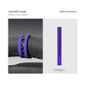 Suede and carbon fibre steering wheel cover in multiple colour options on a car steering wheel.