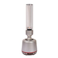 White silver candlelight Bluetooth speaker night light with modern simple design.