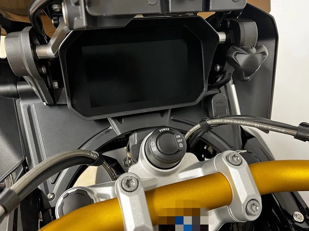 Black motorcycle cockpit fairing modification kit for BMW R1250GS and R1200GS models
