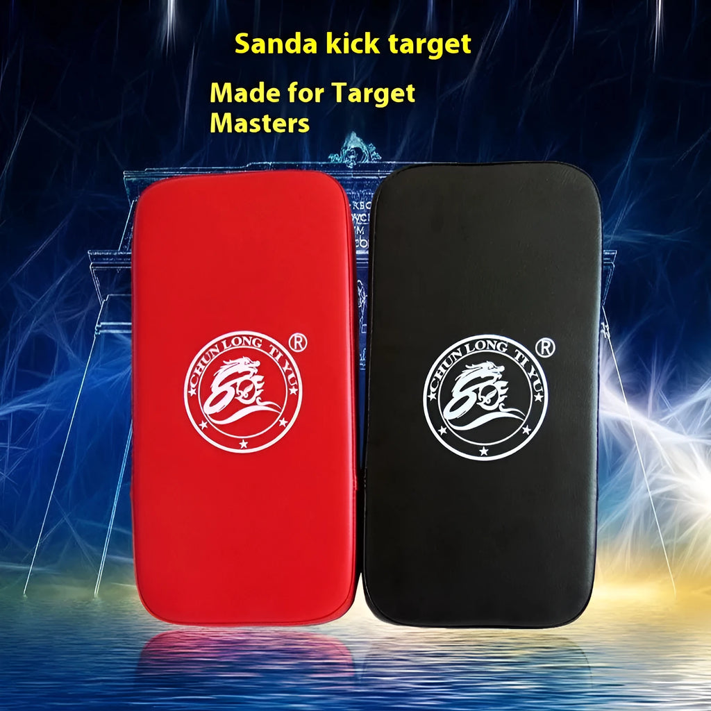Red square PU leather taekwondo foot target pad for kicking practice
