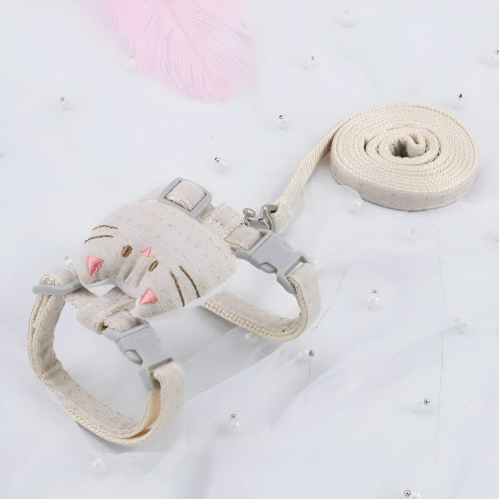 T-shaped cloth cat pulling rope toy in four colour options for interactive play