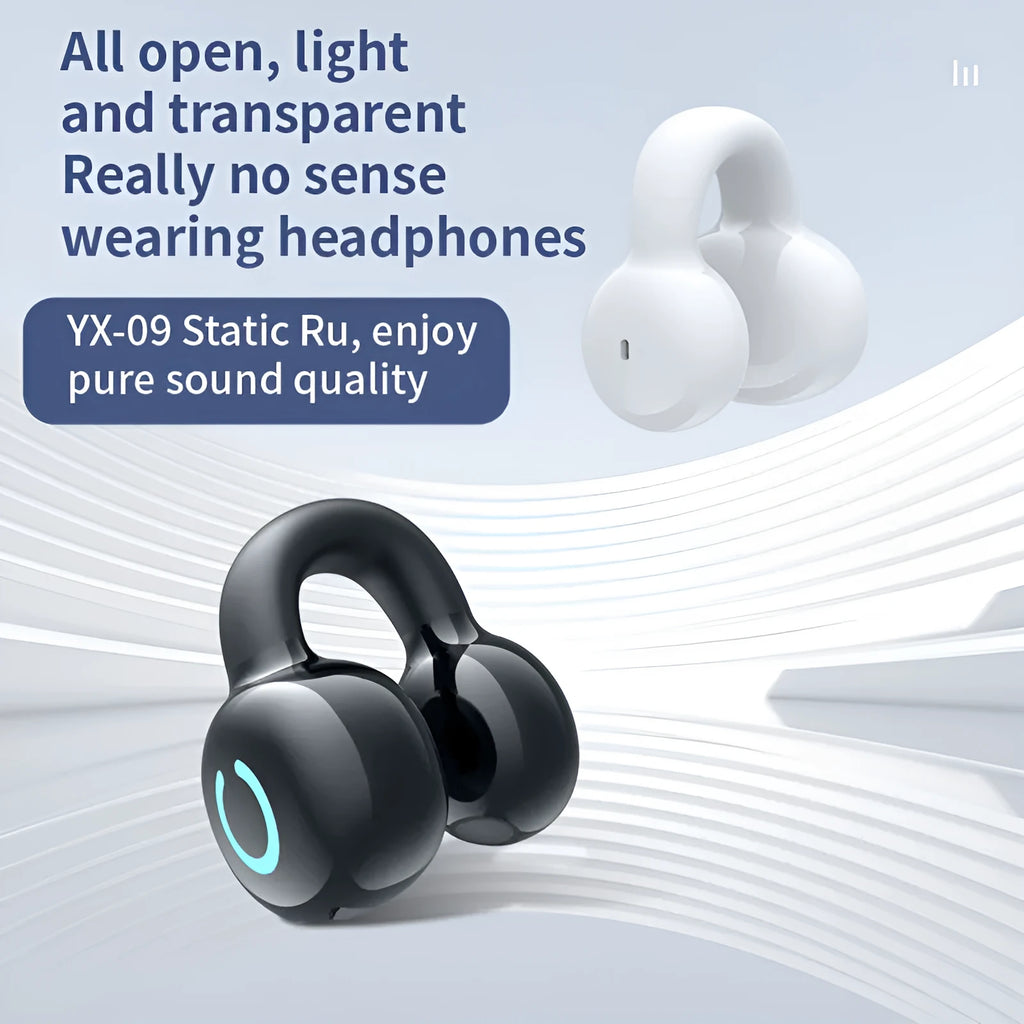 Clip-on Bluetooth headset in silicone with Jerry chip, 10 metre range, YX03 and YX09 colours