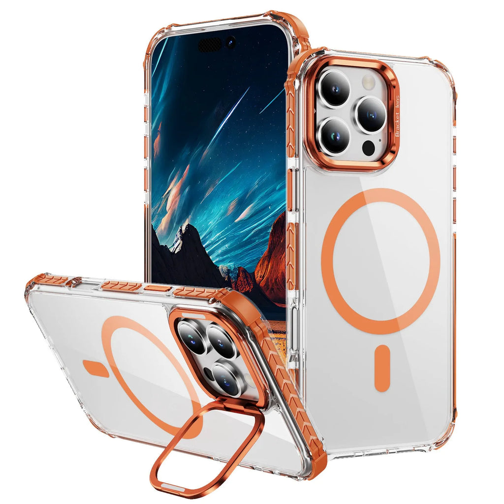 Rainbow No 1 transparent magnetic airbag phone case for Apple iPhone 16 Pro in multiple colours