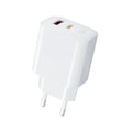 35W European standard multi-port USB charger with two output ports, black colour, compact rectangular design