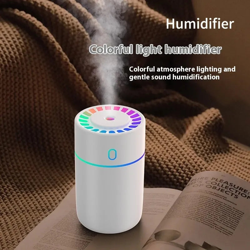 Magic Light heavy fog USB humidifier in white, ultrasonic car humidifier with timer