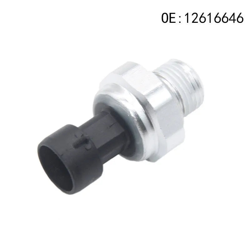 Silver metal fuel pressure sensor for GM vehicles, part numbers 12616646 12677836 D1846A.