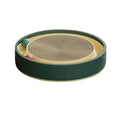 Large circular cat scratching board with moving ball toys and replaceable cardboard core