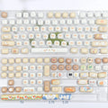 Steamed Bread mechanical keyboard PBT key cap set in multi-colour march past design with 1.5m cable.