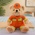 Fire bear police teddy doll plush toys 30cm height for teenagers