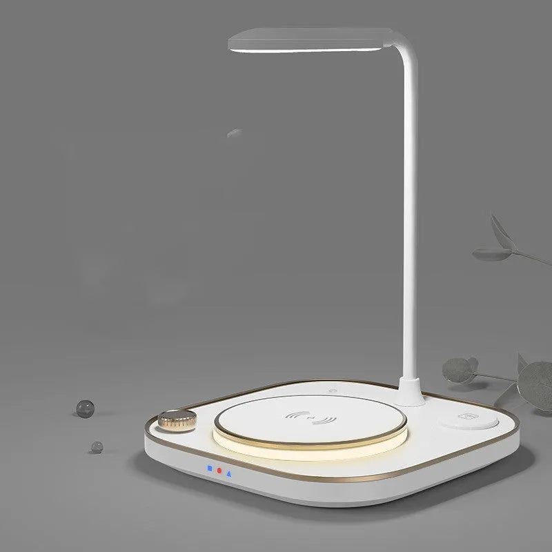 Three-in-one wireless magnetic charging desk lamp with 15W fast charging for smartphones