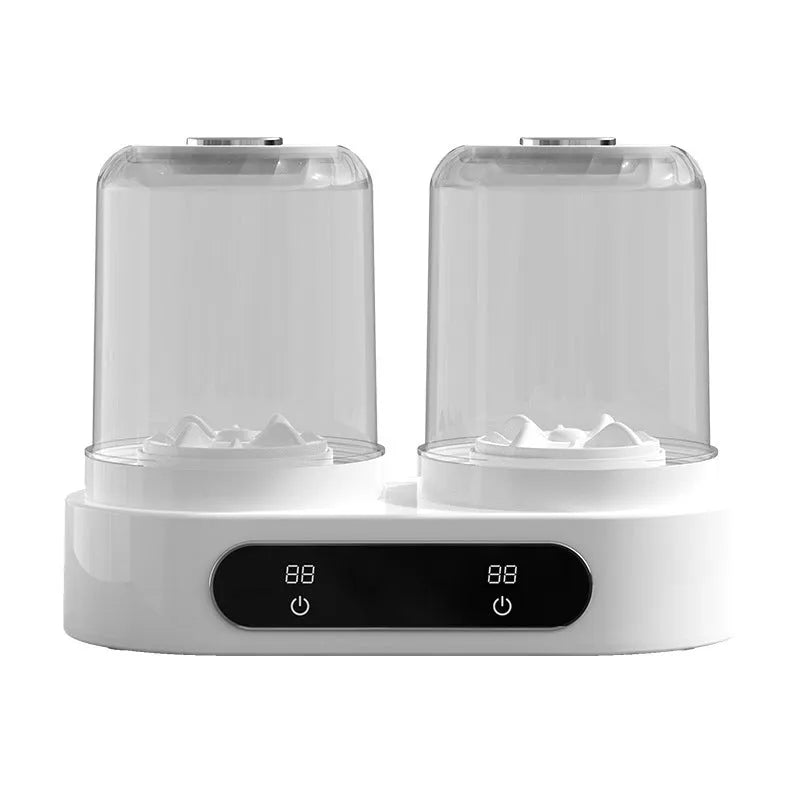 White double bucket USB mini portable washing machine for laundry and delicates.