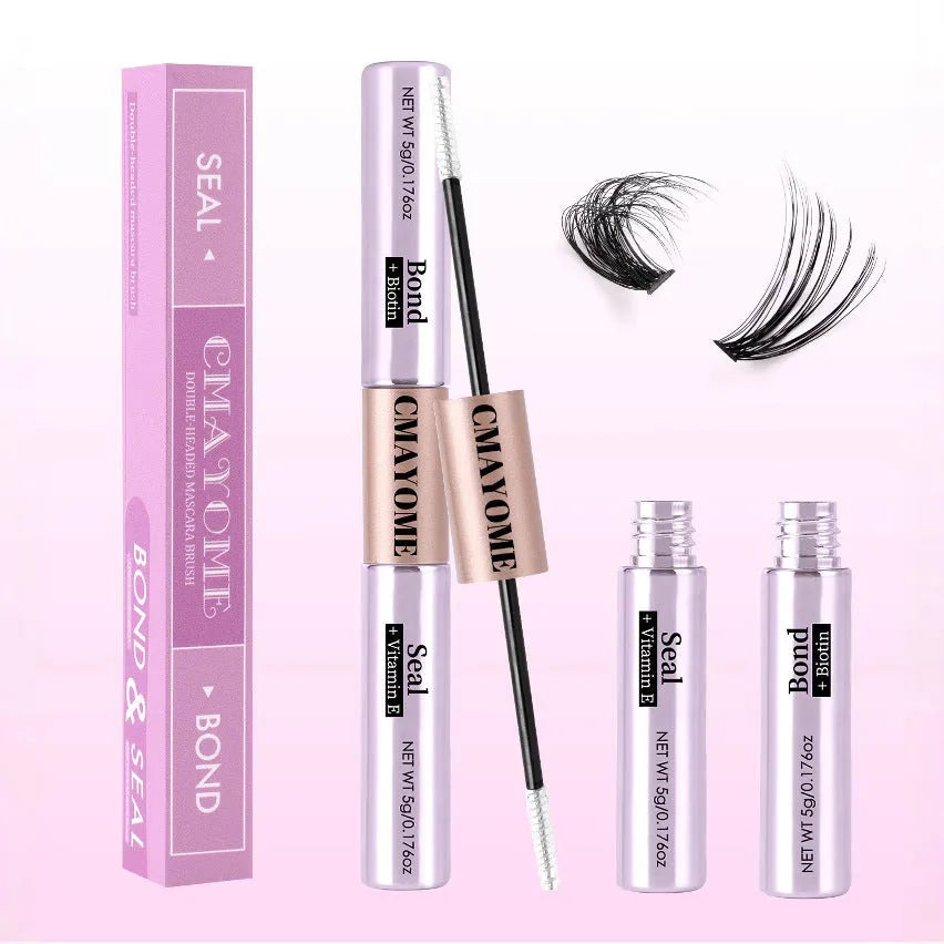 Double-headed eyelash glue waterproof quick setting split type for lash extensions adhesive