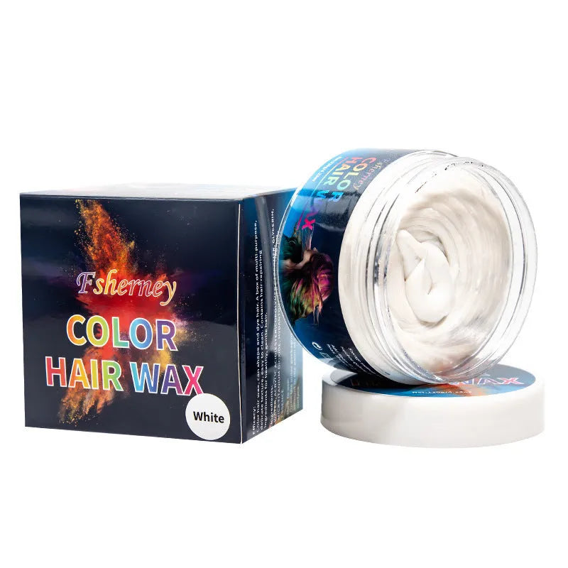 120g hair styling clay hair dye in nine colour options including blue green purple rose red granny grey