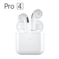 Pro4 Black and White wireless in-ear sports Bluetooth headphones with voice control.