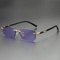 Men's frameless fashion sunglasses in water drop style black colour for outdoor sports and party wear