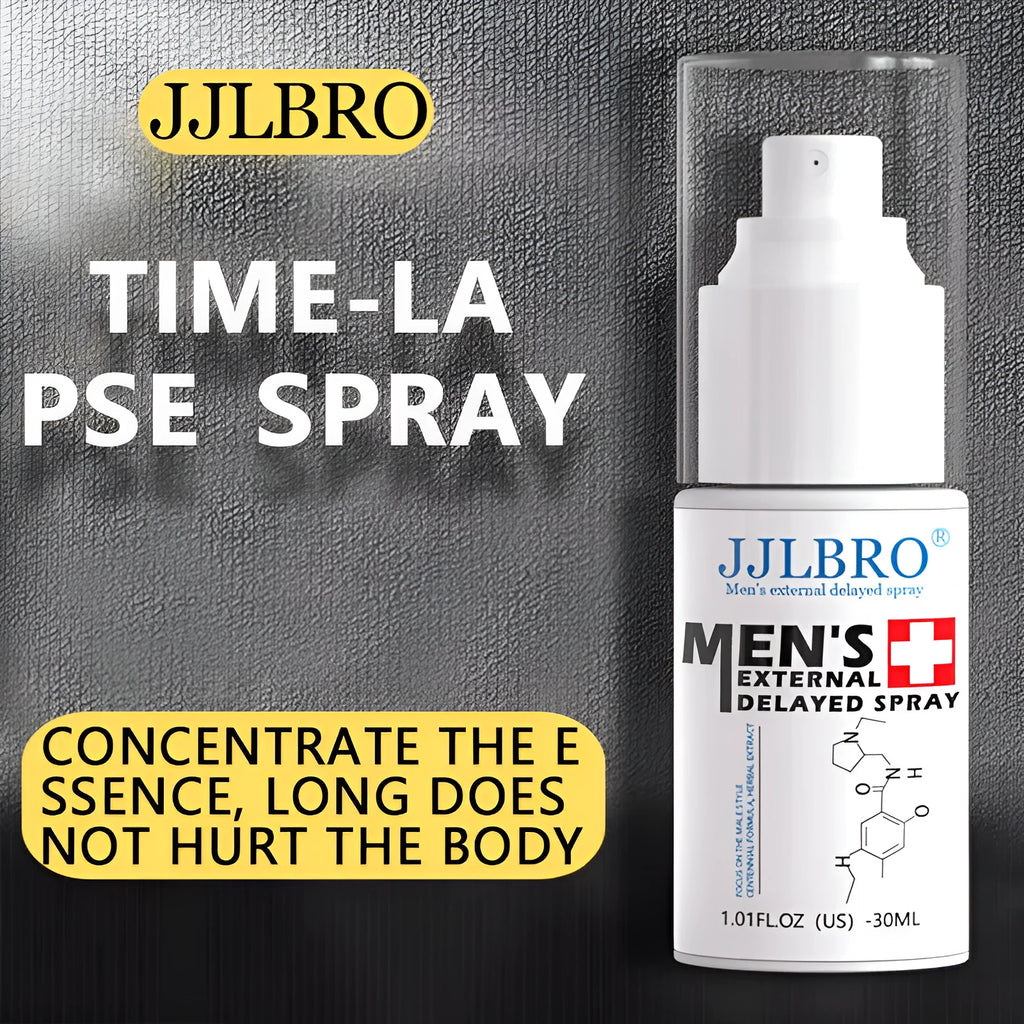 JJLBRO white 30ml delay spray bottle with plant extract formulation for sexual time control