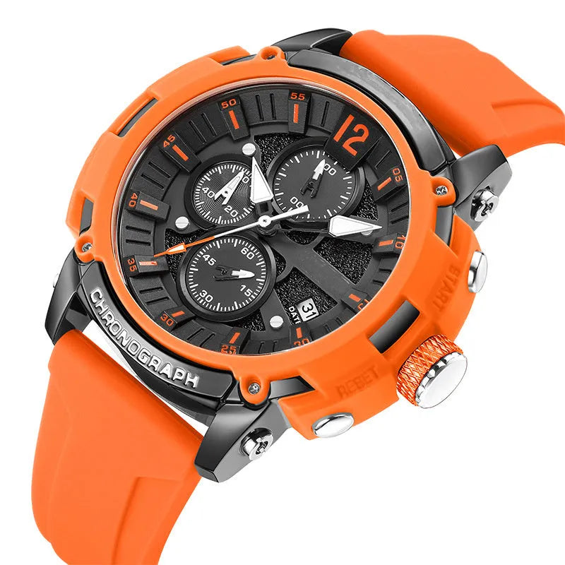Men's digital waterproof watch with luminous display and calendar in multiple colour options