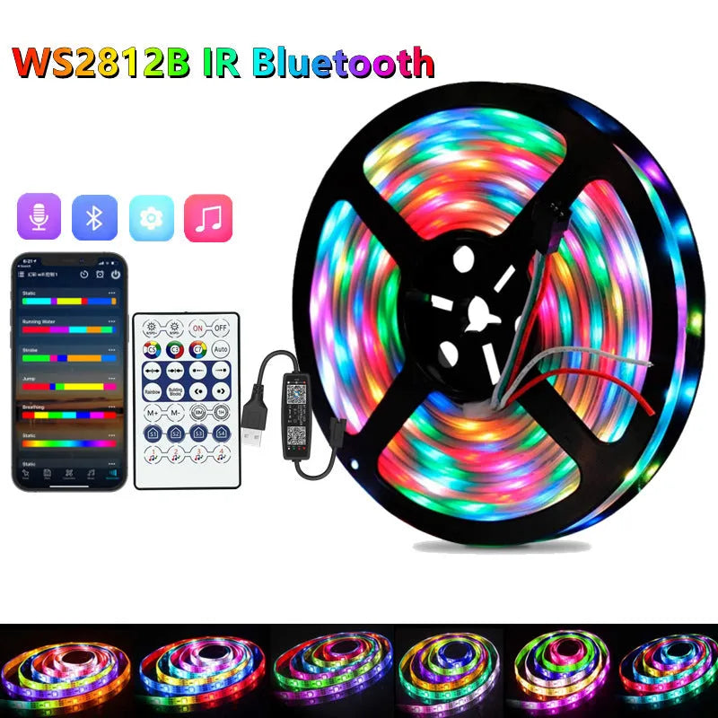 Magic Color Running Horse LED strip 30m 18 beads WS2812b 5050 Bluetooth remote control