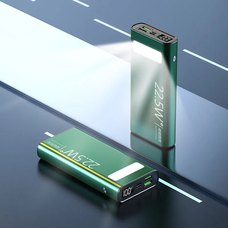 Alloy 22.5W super fast charging power bank with LCD display in choice of four colours