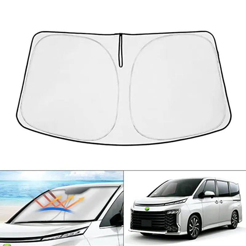 Silver tape windshield sunshade for Toyota NOAH XOVY 90 series car