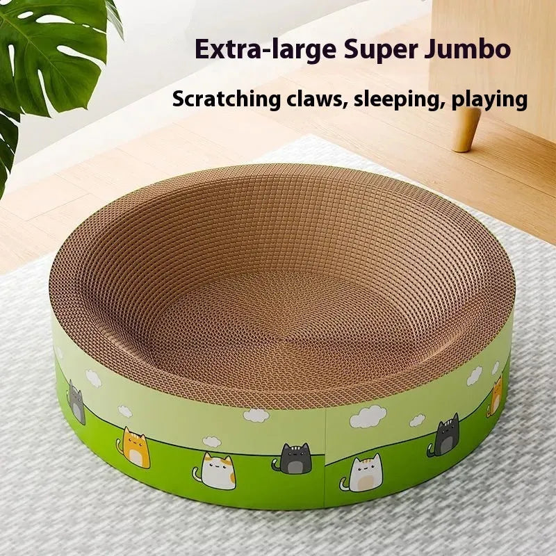Large round pit corrugated paper cat scratch board replacement refill in 45cm, 50cm, 55cm sizes.
