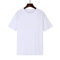 Men's black cotton T-shirt with loose fit and short sleeves showing printed design detail