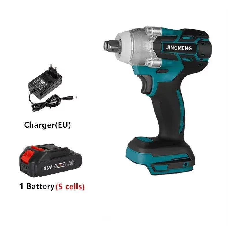 21V brushless electric impact wrench with lithium battery and 12.4mm chuck