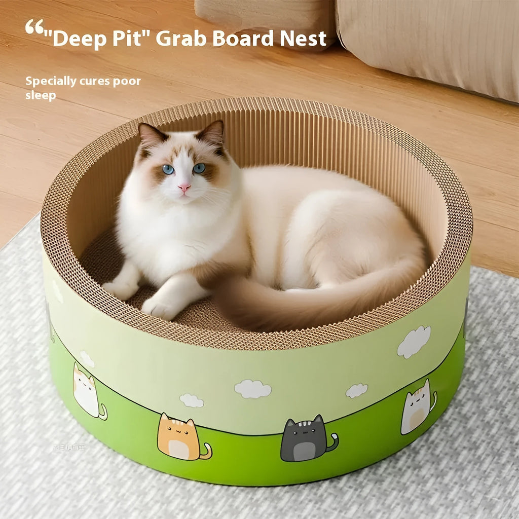 Large round pit corrugated paper cat scratch board replacement refill in 45cm, 50cm, 55cm sizes.