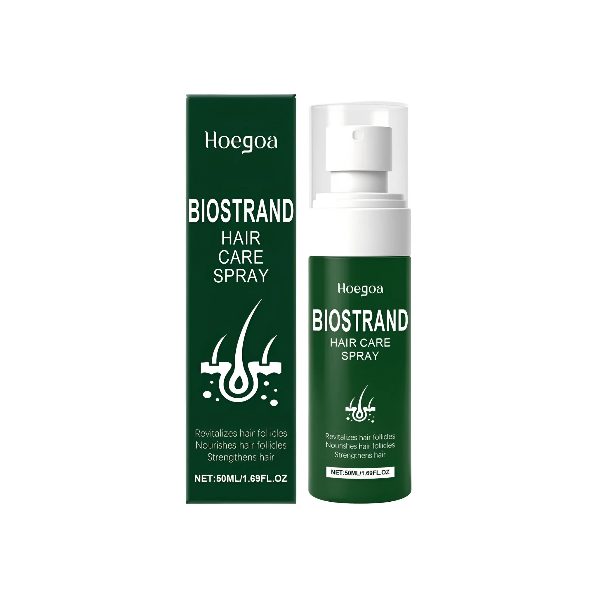 50ml hair care spray bottle with biotin, vitamin E, ginger and rosemary oil formula