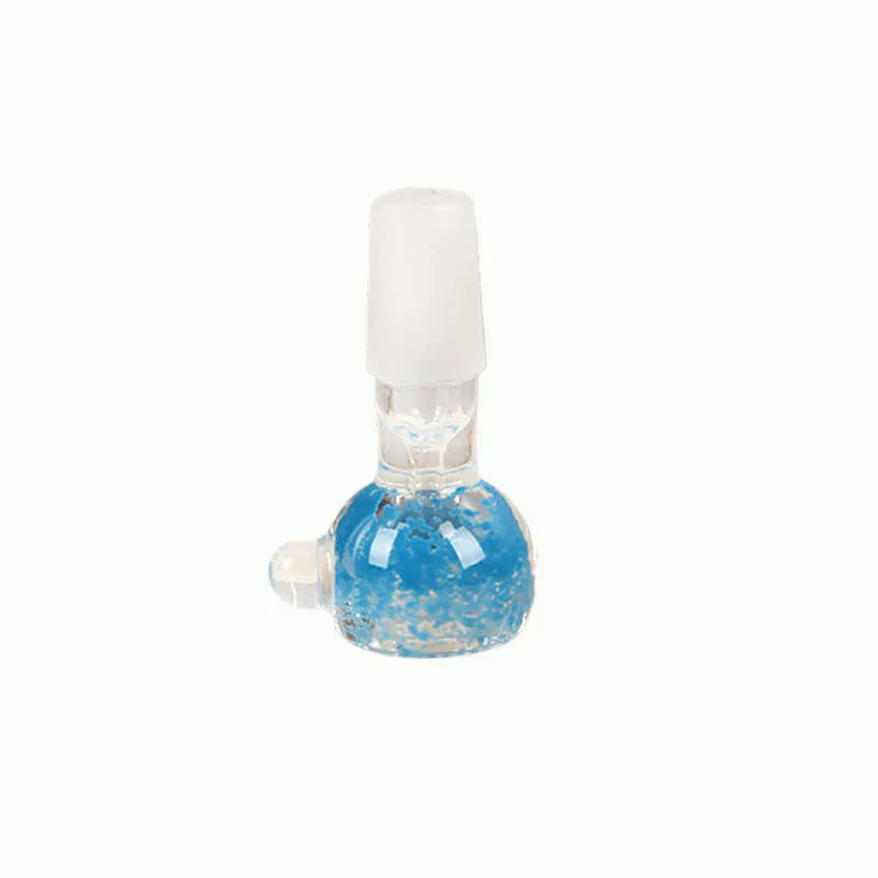 7cm coloured glass tobacco pipe with transparent trumpet shape in four colour options