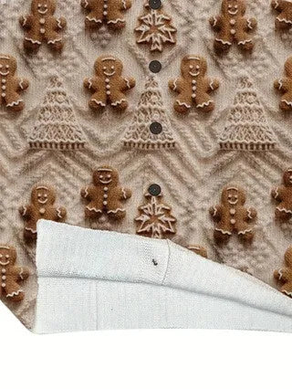 Loose fit women's printed blouse with a lapel collar, shown in a single colour.