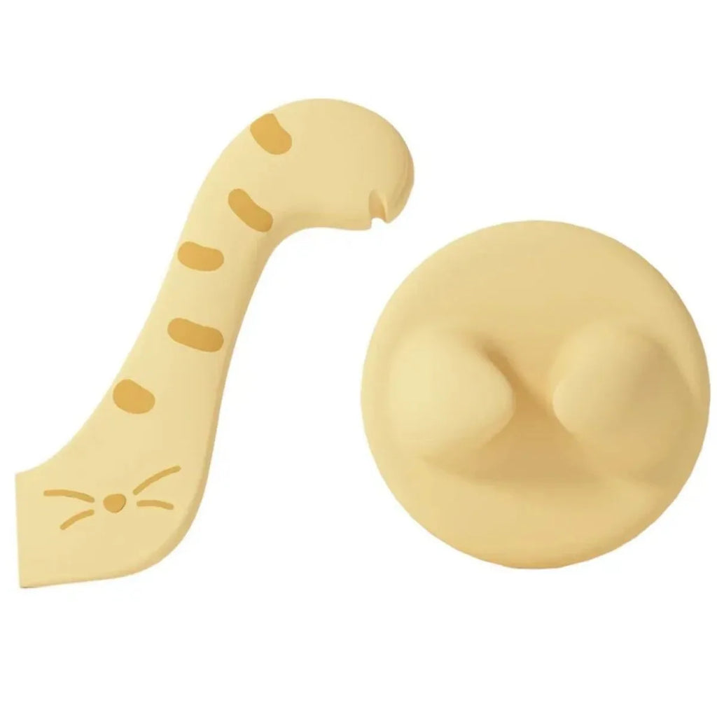 Silicone pet spoon with can opener function and matching food tin sealing cover in three colour options