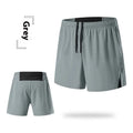Men's black high-waist loose-fit off-road running shorts for marathon and cross-country.