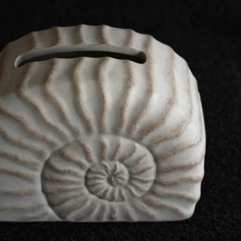 Resin conch ramble tissue box decorative cover for plastic tissue boxes