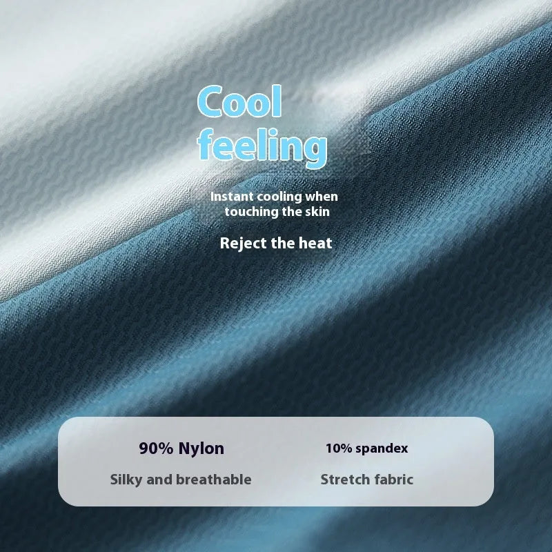 Men's ice silk boxer shorts with mid-waist design and U convex front in various colour options